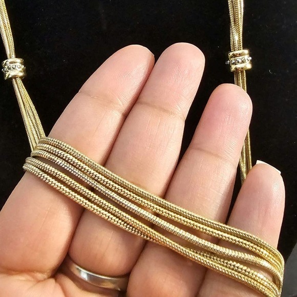 Chico's Mulistrand Long Gold Necklace - Picture 4 of 5